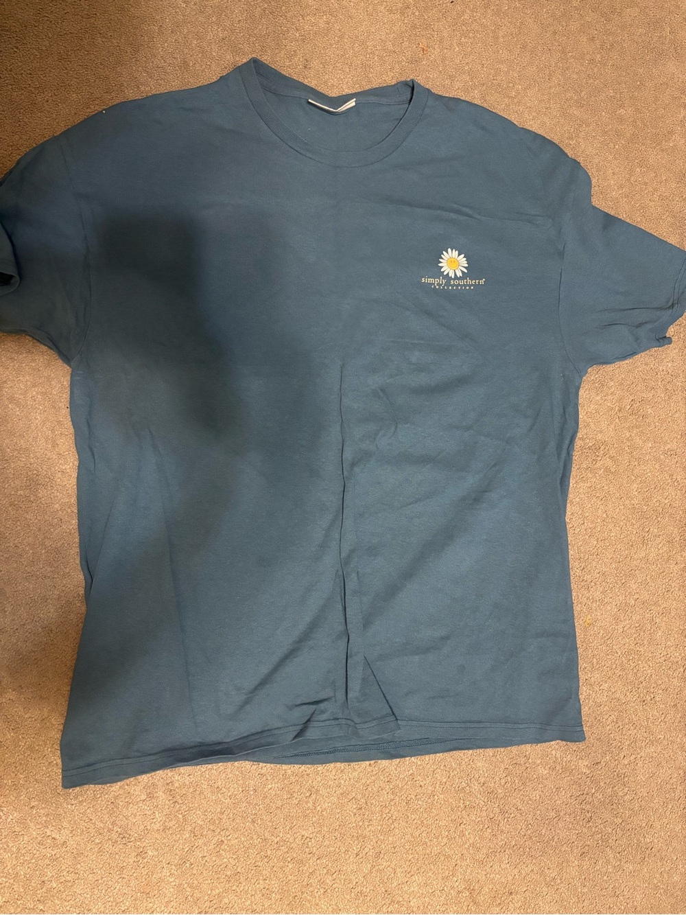 Simply Southern Blue Short-Sleeve Tee with Daisy Logo